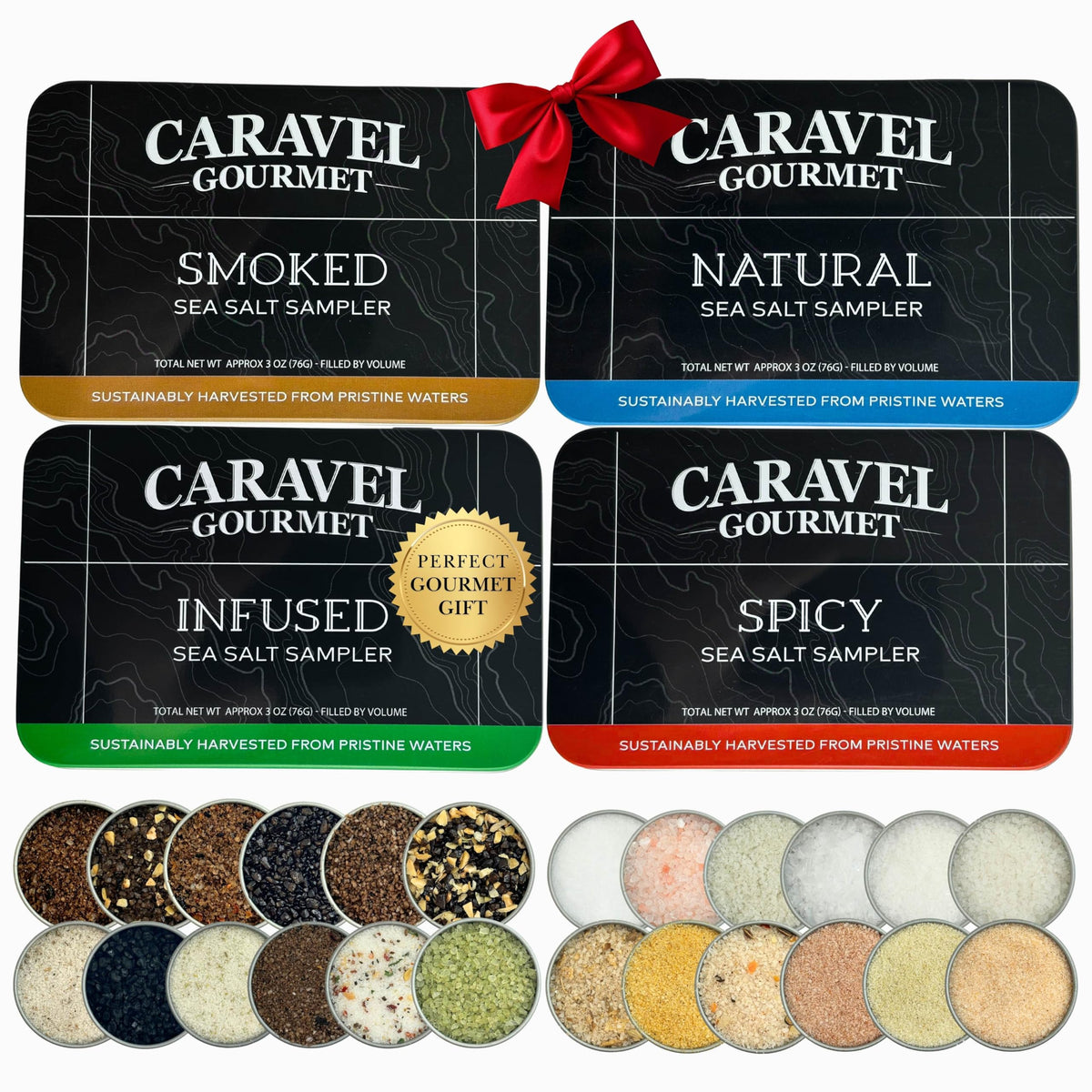 Sea Salt Sampler Collection - 24 Flavors (4-Pack)