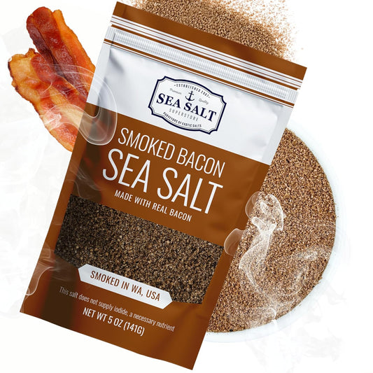 Smoked Bacon Sea Salt 5 oz Pouch, package front view