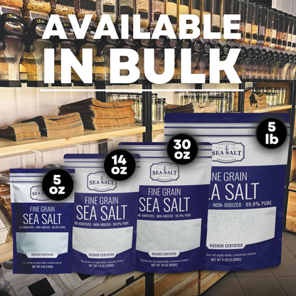 Fine Grain Sea Salt 14 oz Pouch, product detail image 5