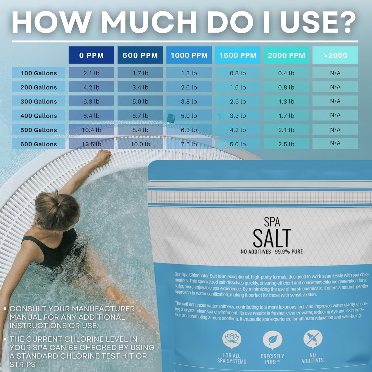 Spa Sea Salt 10 lb Pouch, product detail image 5