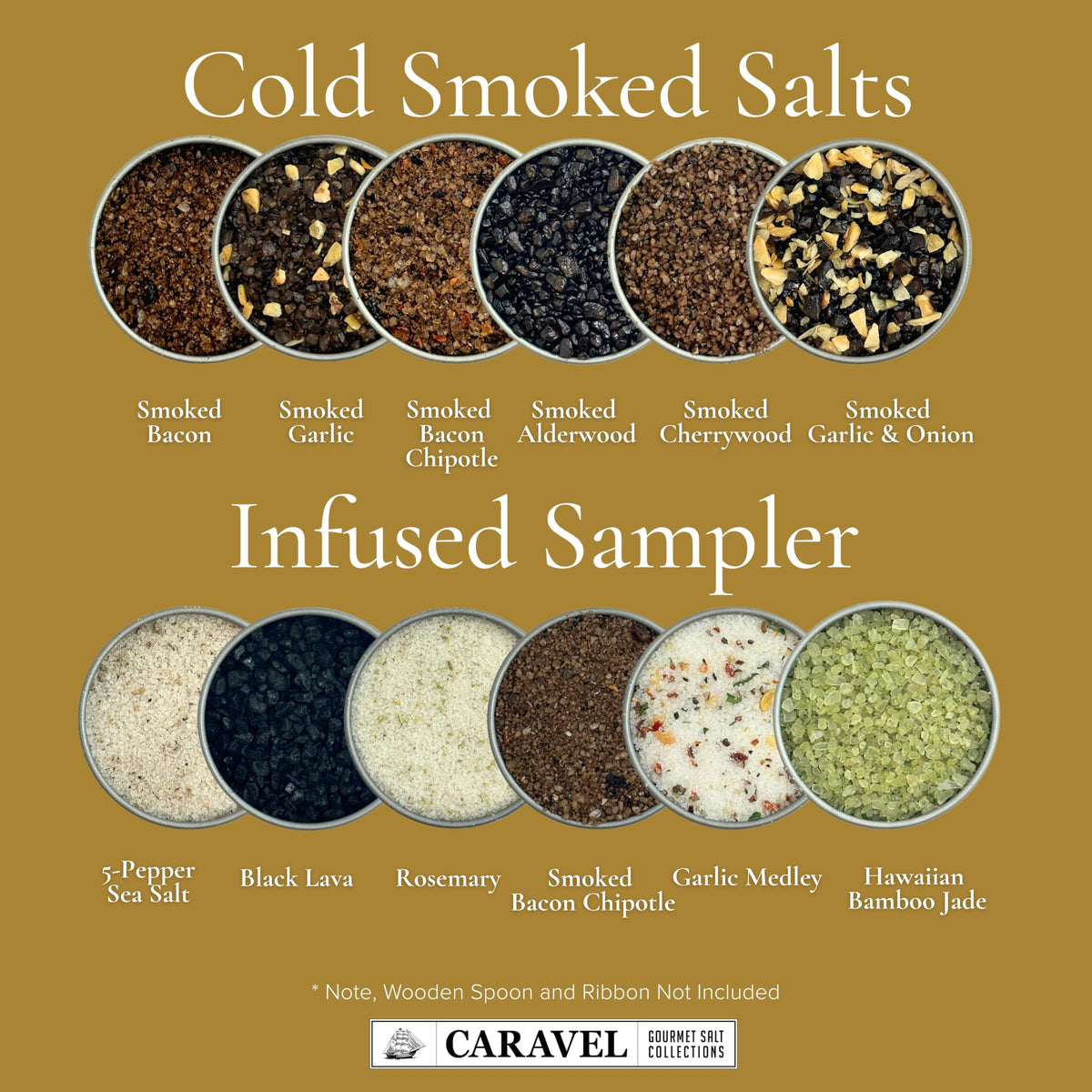 Infused & Smoked Sea Salt Sampler - 12 Flavors