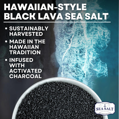 Black Lava Sea Salt - 5 lb Bag, product detail image 2
