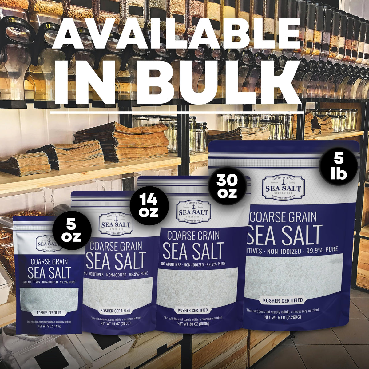 Coarse Grain Sea Salt - 16 oz Shaker, product detail image 5