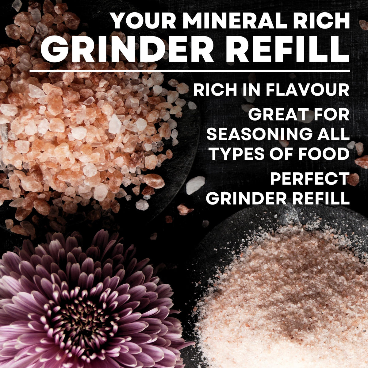 Pink Himalayan Salt, Coarse Grain Grinder Refill, 30 oz pouch - image 3