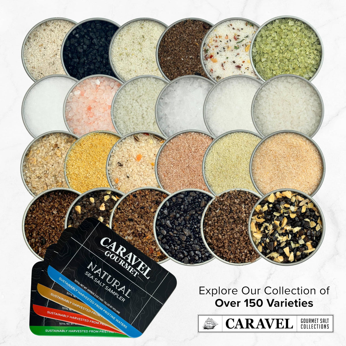 Natural Sea Salt Sampler - 6 Salts