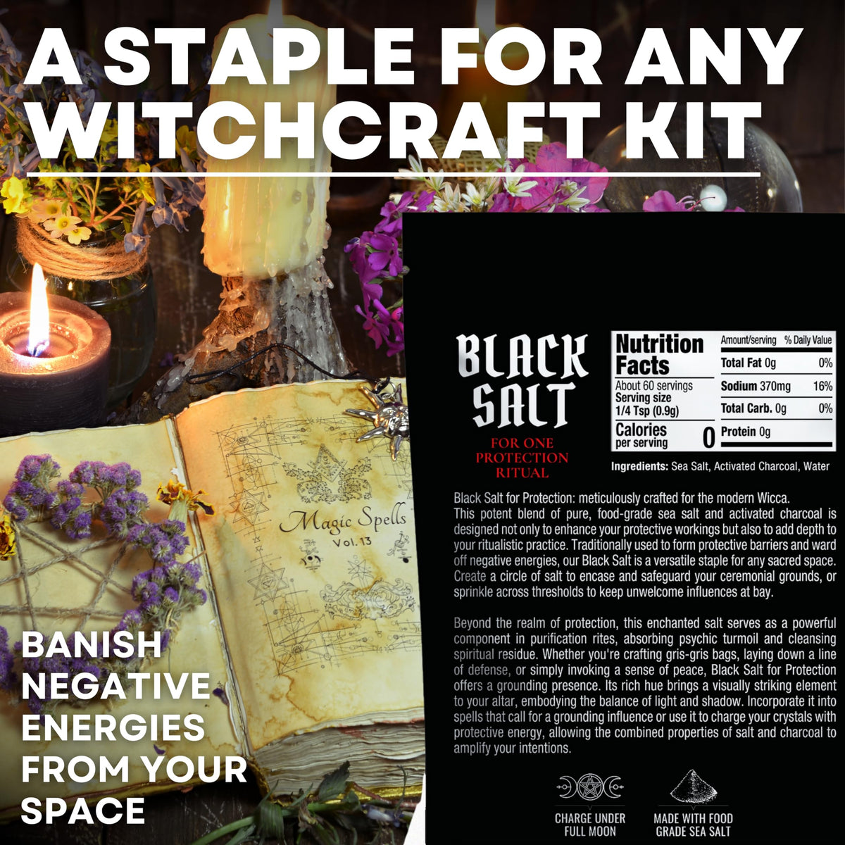 Black Ritual Salt - 2 oz Pouch
