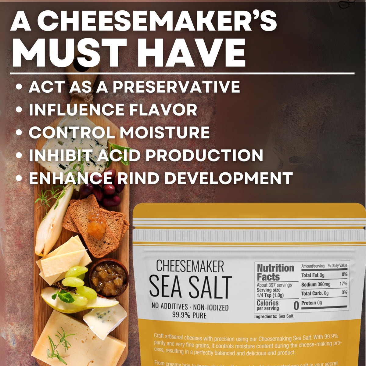 Cheesemaker Sea Salt - 5 lb Bag, product detail image 4