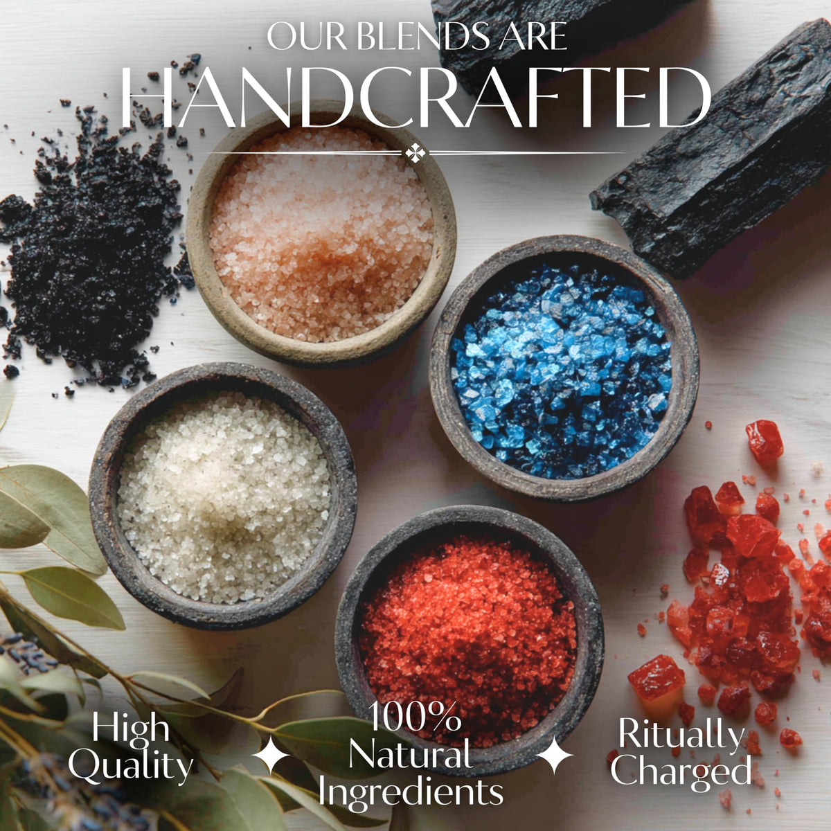 Ritual Salt Set - Red, Blue & Black (3 x 14 oz)