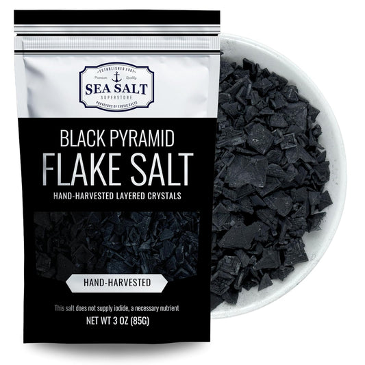 Black Pyramid Flake Sea Salt - 3 oz Pouch