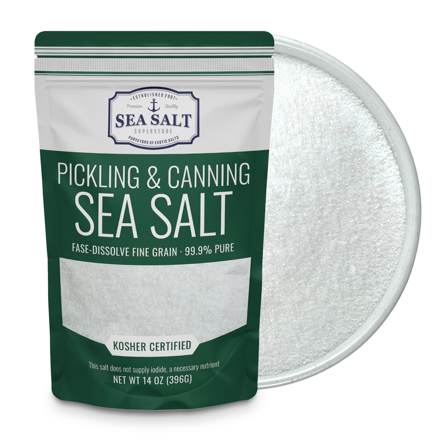 Pickling and Canning Sea Salt - 14 oz Pouch