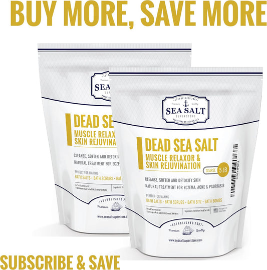 Dead Sea Salt, Coarse - 10 lb Pouch