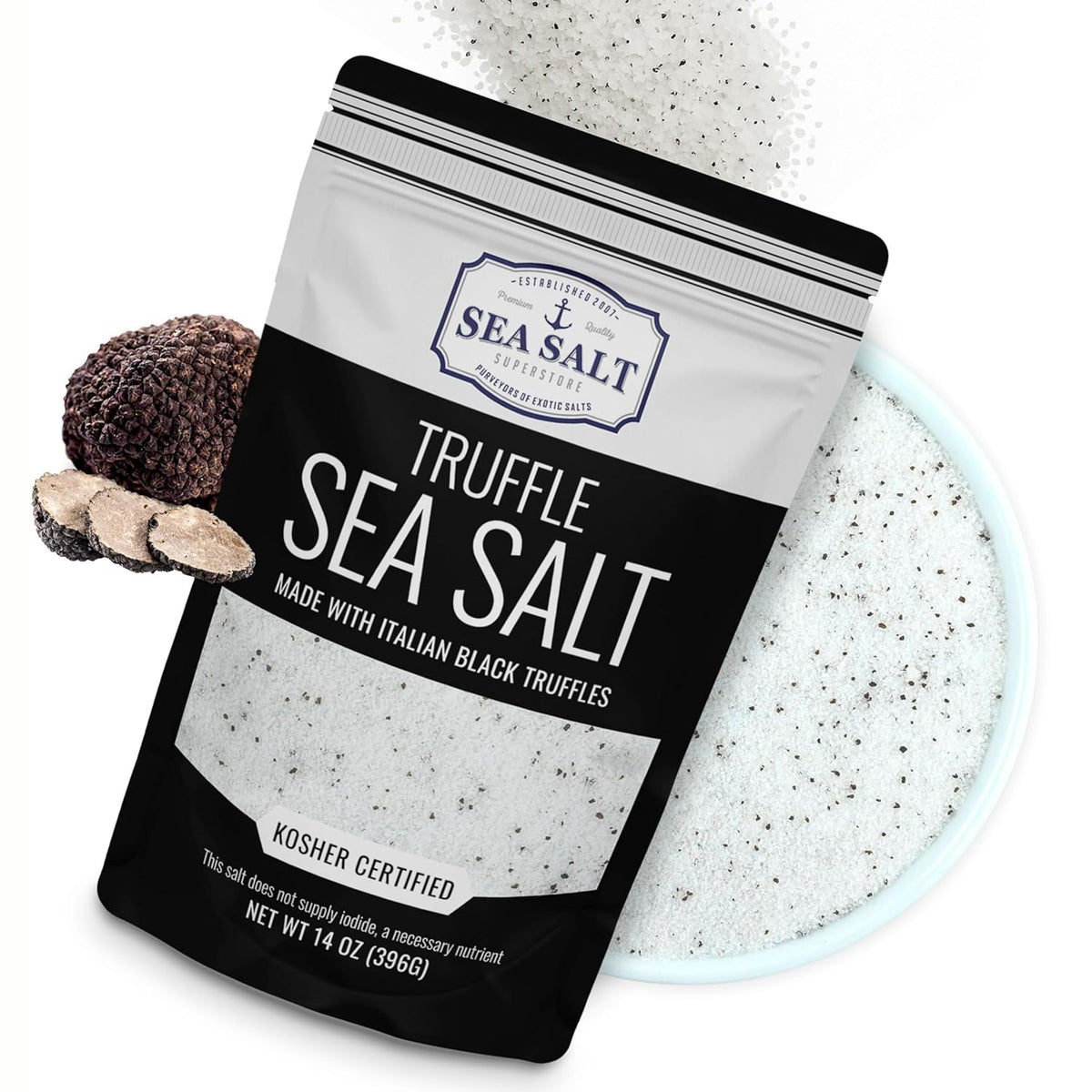 Truffle Sea Salt, 14 oz pouch