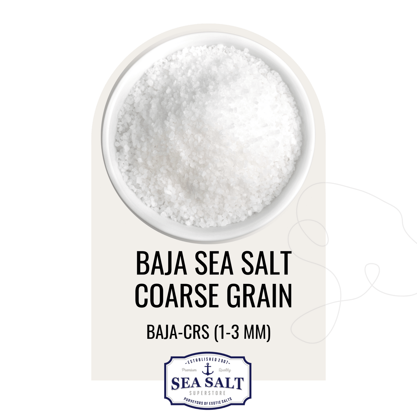 Natural Sea Salt - Coarse Grain - No Additives