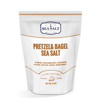 Pretzel & Bagel Sea Salt - Natural, Medium Pretzel Grain, No Additives, 5 lbs packaging.